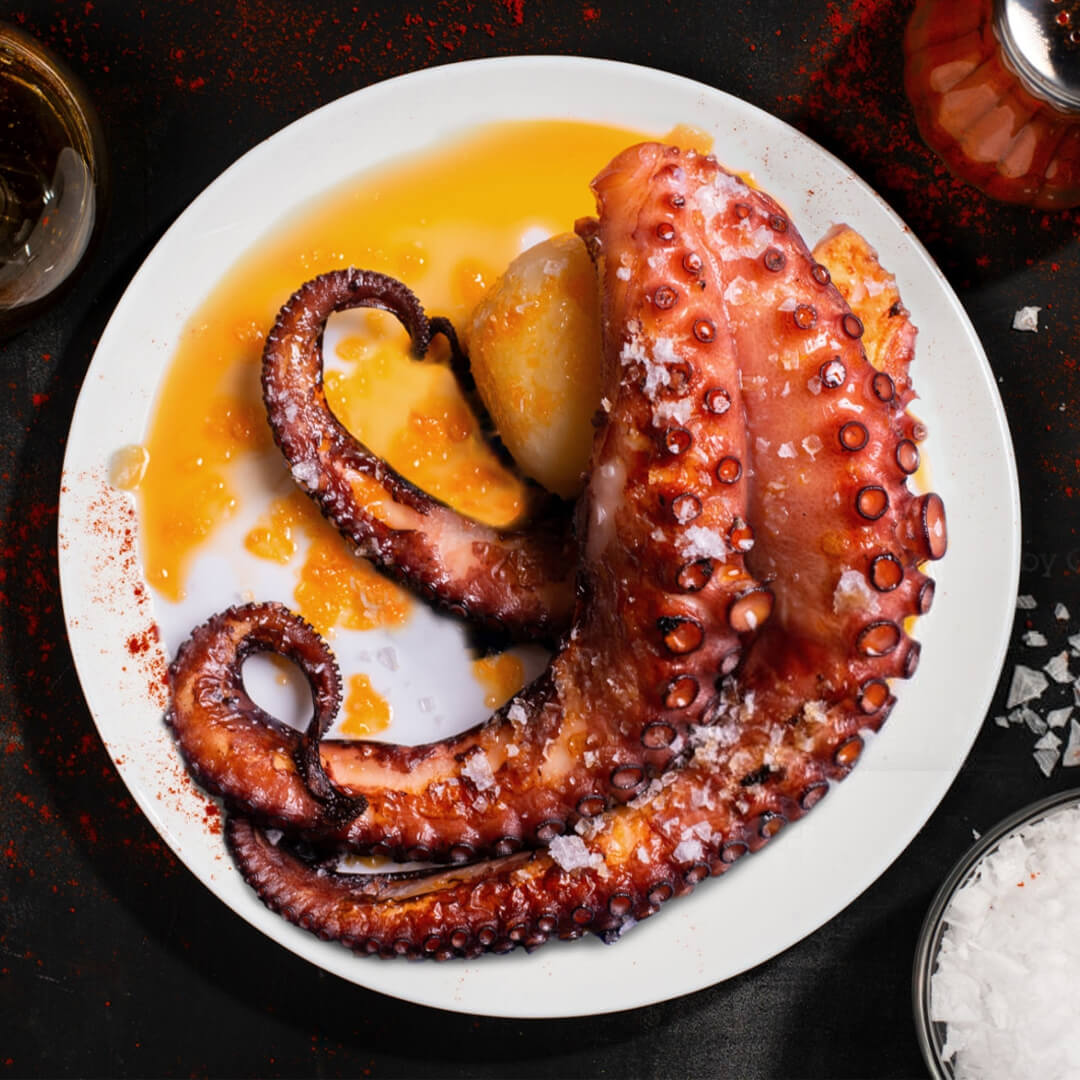 Pulpo asado a la parrilla